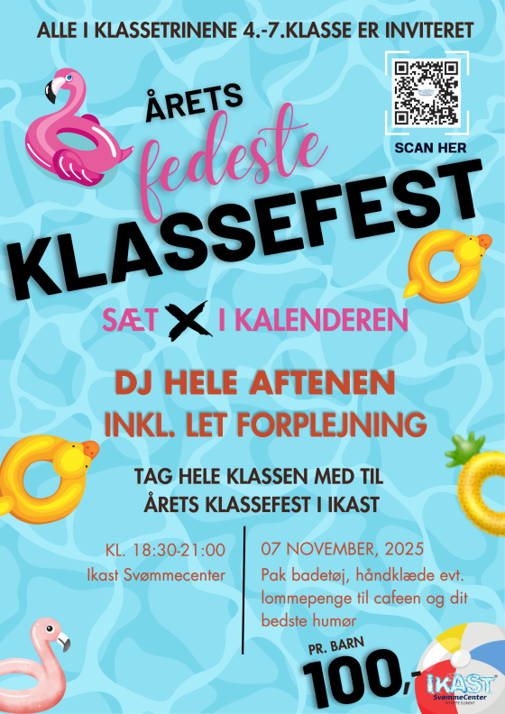 Årets klassefest plakat